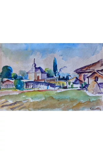 Kmetty János ( 1889 - 1975 ) Távolodó gőzmozdony, 1920 - as évek