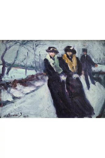 014. Budai Sándor ( 1891 - 1973 ) Korcsolyázók, 1919