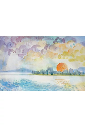 002. Pleidell János ( 1915 - 2007 ) Nyári naplemente a Balatonnál