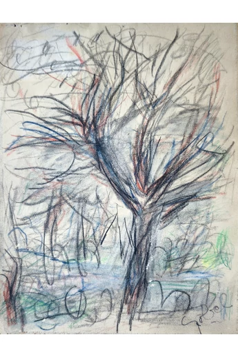 031. Czóbel Béla ( 1883 - 1976 ) Fa, színes tájban