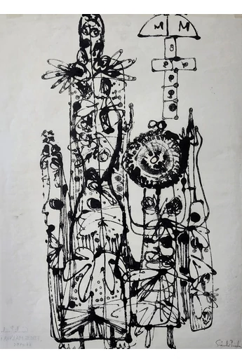 038. Szántó Piroska ( 1913 - 1998 ) Fekete mályva