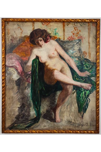 051. Fesztyné Jókai Róza ( 1861 - 1936 ) Akt drapériák között, 1910 körül
