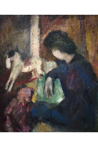 060. Modok Mária ( 1896 - 1971 ) Gyerekszobában