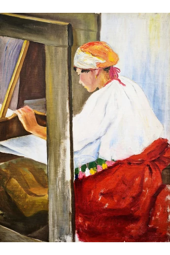 076. Petrich Kató (1908 -1987) Szövőnő