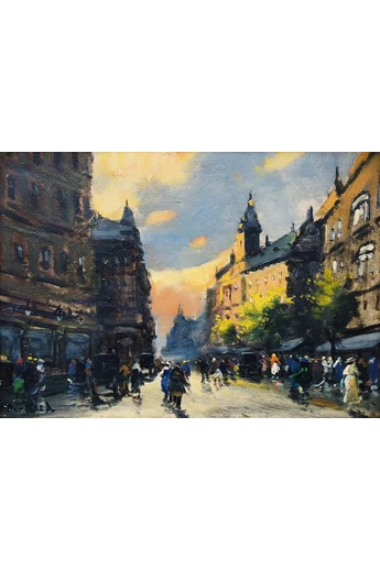 008. Berkes Antal ( 1874-1938 ) Budapesti naplemente