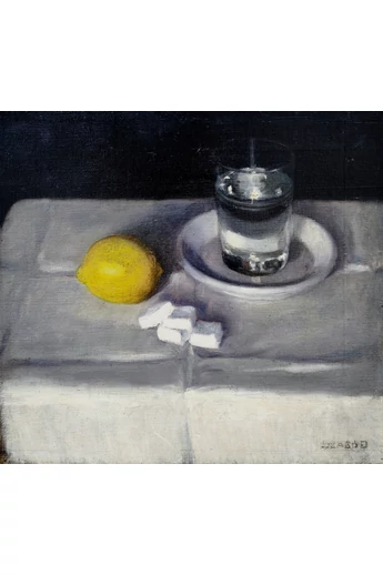 082. Szabó Dezső ( 1888 - 1971 ) Csendélet citrommal