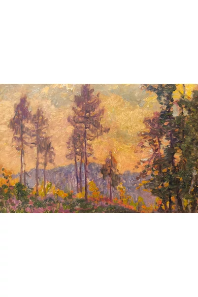 Bosznay István ( 1868 - 1944 ) Vöröslő naplemente, 1928
