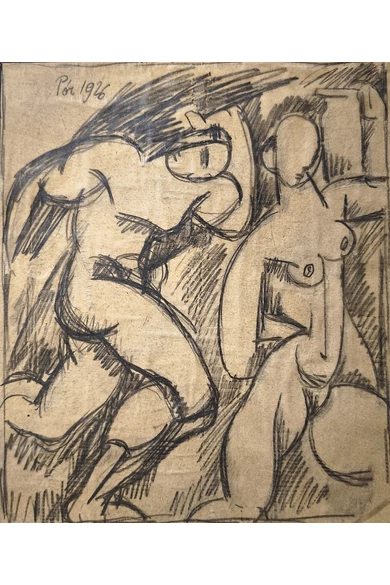 Pór Bertalan ( 1880 - 1964 ) Vázlat, 1926