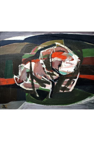 Soltra Elemér ( 1922 - 2013 ) Virágzó fák, 1966