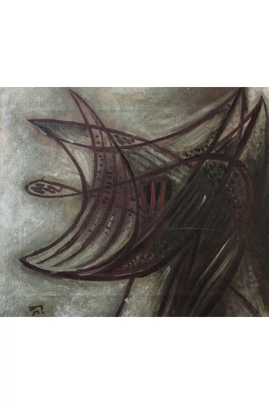 109. Polóny Elemér ( 1911 - 1991 ) Absztrakt kompozíció, 1953