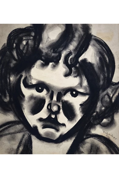 011. Scheiber Hugó ( 1873 - 1950 ) Kislány portréja, 1929