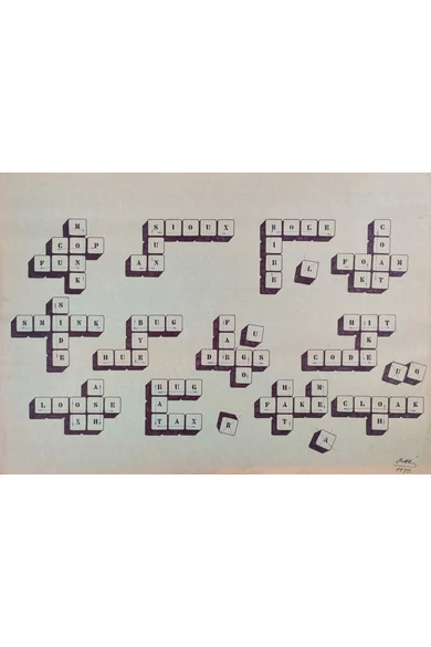 116. Gellér B. István ( 1946 - 2018 ) Szójáték, 1973
