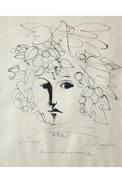 128. Kass János ( 1927 - 2010 ) Leányfej
