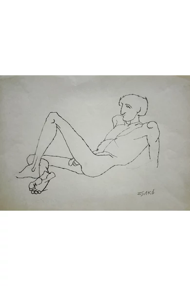 130. Zsakó István ( 1954 - ) Fekvő akt