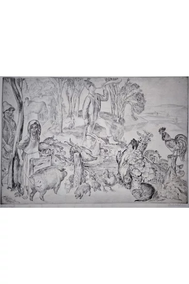 133. Szabó Vladimir (1905 - 1991) Falusi reggel