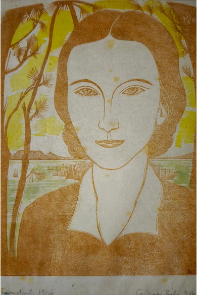 137. Gy. Szabó Béla (1905 - 1985 ) Lány portré, 1936