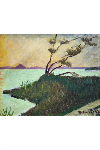 047. Hranitzky Ilona ( 1889 - 1980 ) Tóparti táj
