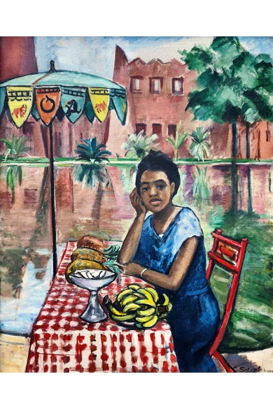 055. Schossberger Klára ( 1893 - 1958 ) Párizsi gyümölcsárus lány , 1931