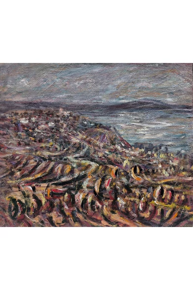 056. Halápy János ( 1893- 1960 ) Tihany madártávlatból