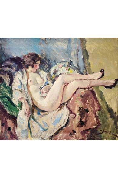 061. Illencz Lipót ( 1882 - 1950 ) Erotikus modell, 1938