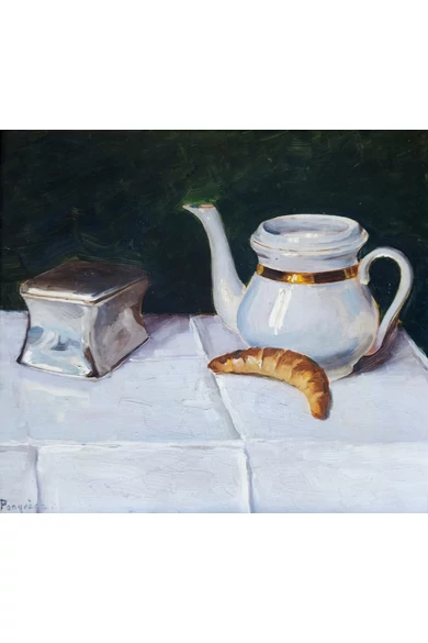 081. Bárónő Pongrácz Sarolta ( 1896 - ) Reggeli az asztalon