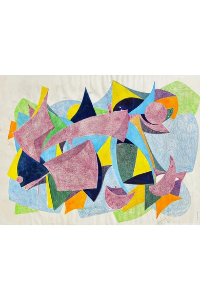 113. Böhm Lipót ( 1916 - 1995 ) Absztrakt kompozíció